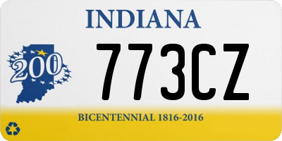 IN license plate 773CZ