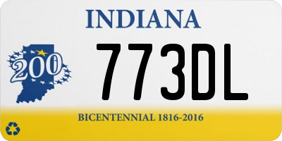 IN license plate 773DL