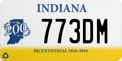 IN license plate 773DM