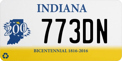 IN license plate 773DN