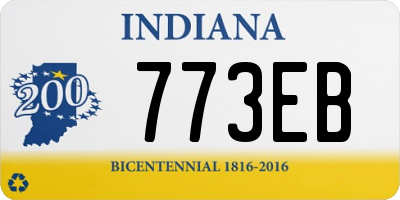 IN license plate 773EB