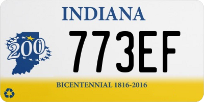 IN license plate 773EF