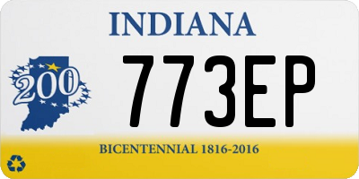 IN license plate 773EP