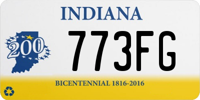 IN license plate 773FG