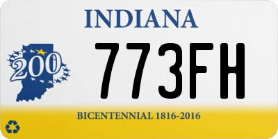 IN license plate 773FH
