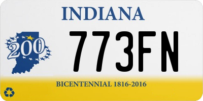 IN license plate 773FN