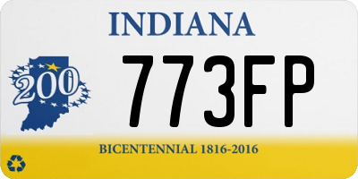 IN license plate 773FP