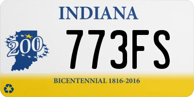 IN license plate 773FS