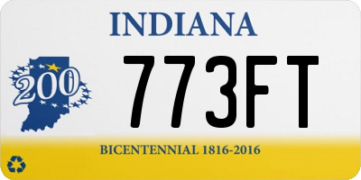 IN license plate 773FT