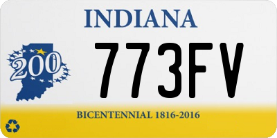 IN license plate 773FV