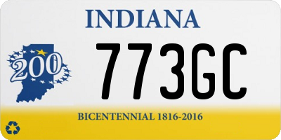 IN license plate 773GC