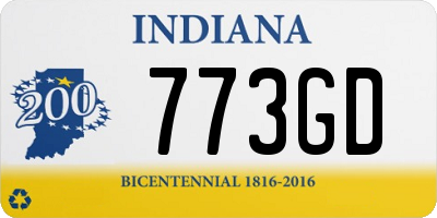 IN license plate 773GD