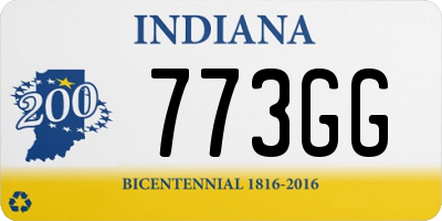 IN license plate 773GG