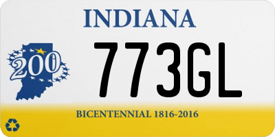 IN license plate 773GL