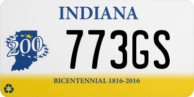 IN license plate 773GS