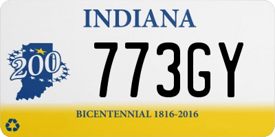 IN license plate 773GY