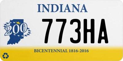 IN license plate 773HA