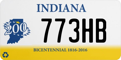 IN license plate 773HB