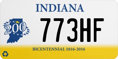 IN license plate 773HF