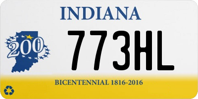IN license plate 773HL