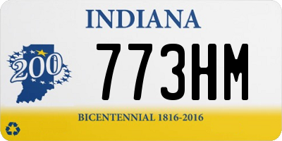 IN license plate 773HM