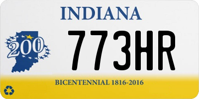 IN license plate 773HR