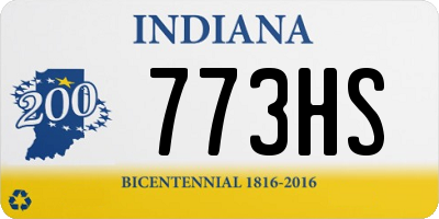 IN license plate 773HS