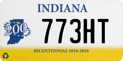 IN license plate 773HT