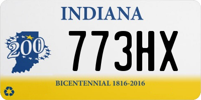 IN license plate 773HX