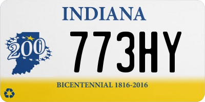 IN license plate 773HY