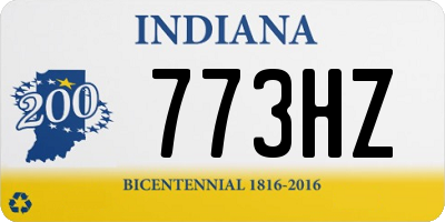 IN license plate 773HZ