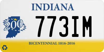 IN license plate 773IM