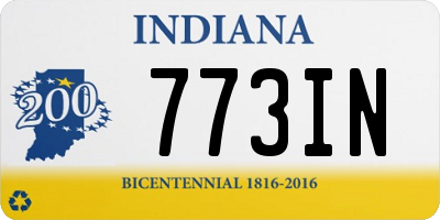 IN license plate 773IN