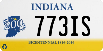 IN license plate 773IS