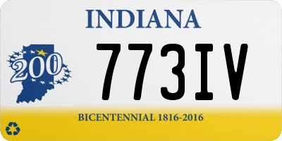 IN license plate 773IV
