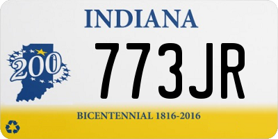 IN license plate 773JR