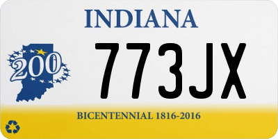 IN license plate 773JX