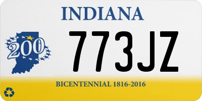 IN license plate 773JZ