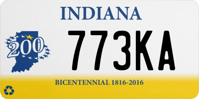 IN license plate 773KA
