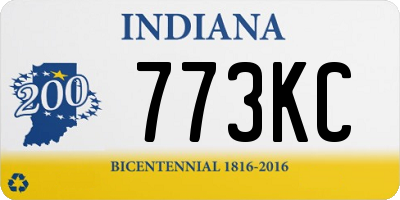 IN license plate 773KC