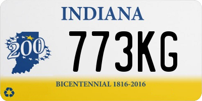 IN license plate 773KG