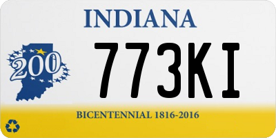 IN license plate 773KI