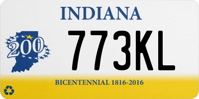 IN license plate 773KL