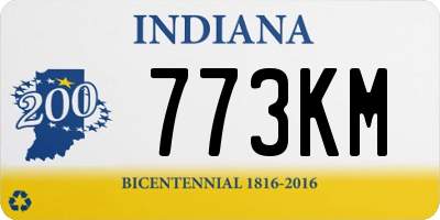 IN license plate 773KM