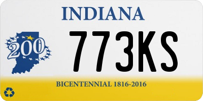 IN license plate 773KS