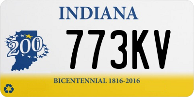 IN license plate 773KV