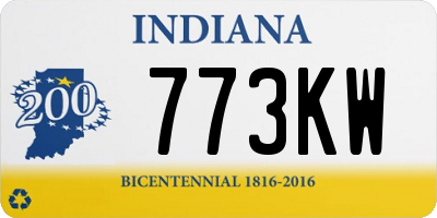 IN license plate 773KW