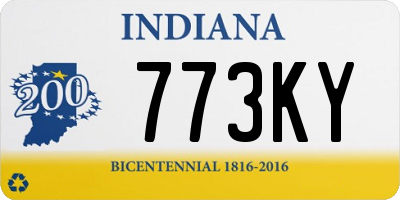 IN license plate 773KY