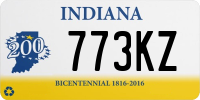 IN license plate 773KZ