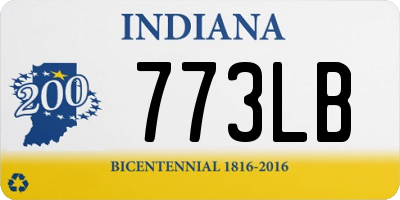 IN license plate 773LB